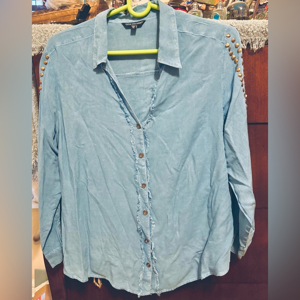 Gorment Women's Button Down Denim